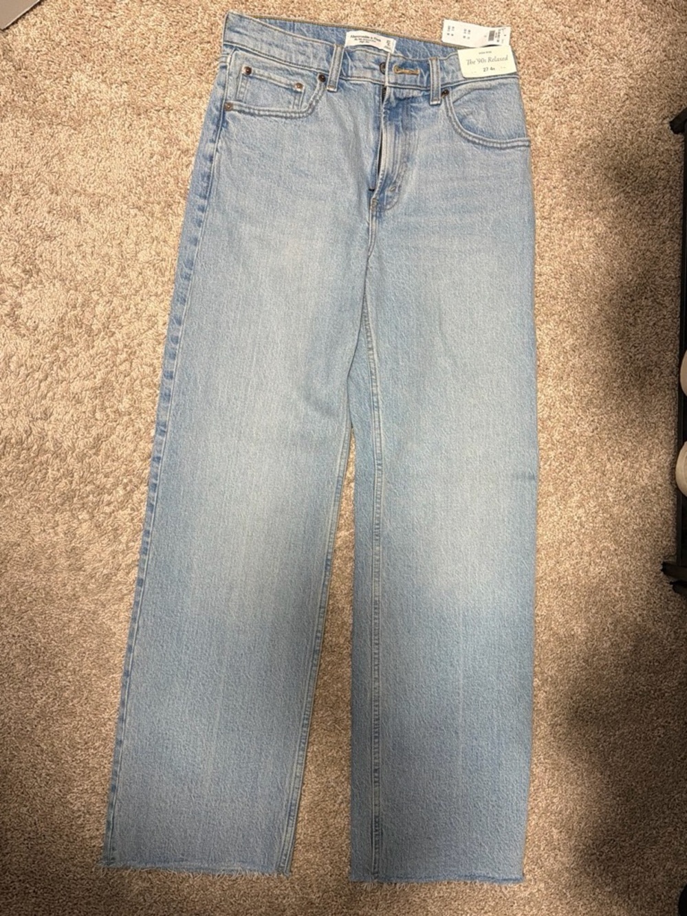BRAND NEW. Abercrombie and Fitch. Light Blue Wide-Leg Women’s Jeans
